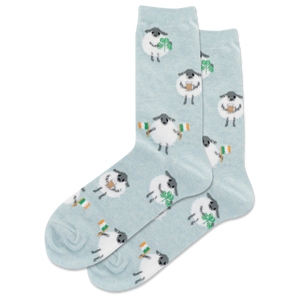 HOTSOX Women's Fuzzy Irish Sheep Crew Sock