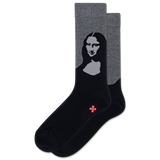 HOTSOX Men's Mona Lisa Grey Crew Socks