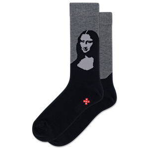HOTSOX Men's Mona Lisa Grey Crew Socks