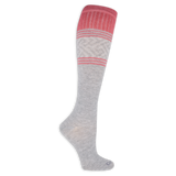 Dr. Scholl's Women's Graduated Compression Geometric Stripe Pattern Knee High Socks 1 Pair Pack - Light Compression, Sophisticated Style