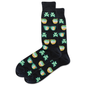 HOTSOX Men's St. Patricks Day Sunglasses Crew Socks