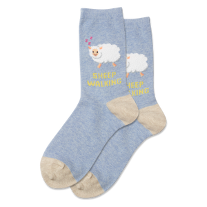 HOTSOX Women's Fuzzy Sheep Walking Crew Socks