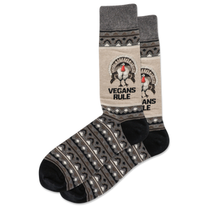 HOTSOX Men's Vegans Rule Crew Socks