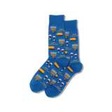 HOTSOX Men's Happy Challah Days Crew Socks thumbnail