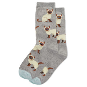 HOTSOX Kid's Siamese Cat Crew Socks