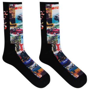 Jeep® Men's Vintage Ads Crew Socks - Lightweight, Cushioned Comfort