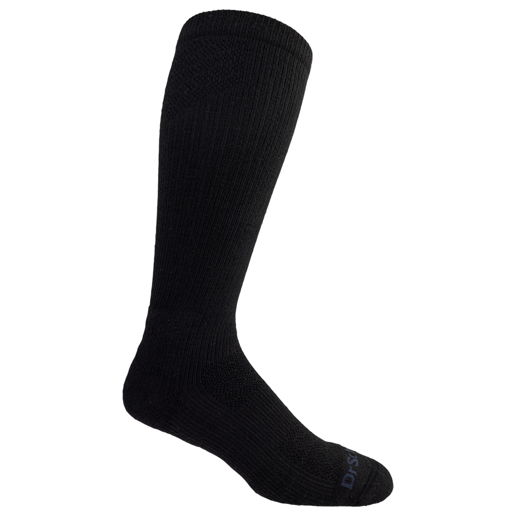 Black Dr. Scholl's knee high compression socks.