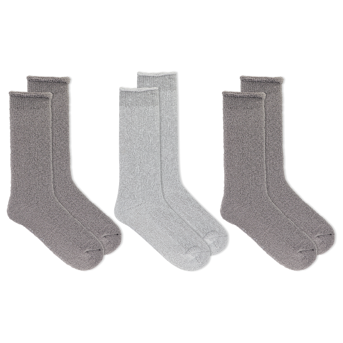 Set of gray socks on a white background