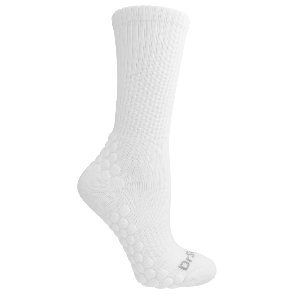 White sock on a white background