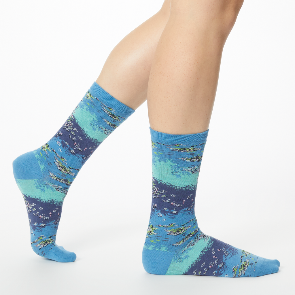Women's Monet's "Water Lilies" Crew Socks