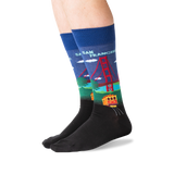 HOTSOX Men's San Francisco's Golden Gate Bridge Crew Socks thumbnail