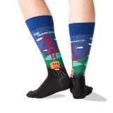 HOTSOX Men's San Francisco's Golden Gate Bridge Crew Socks