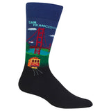 HOTSOX Men's San Francisco's Golden Gate Bridge Crew Socks thumbnail
