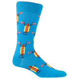 HOTSOX Men's Fourth of July Hot Dog Crew Socks