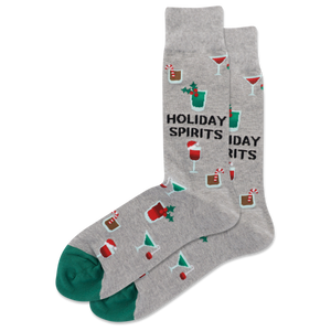 HOTSOX Men's Holiday Spirits Crew Socks