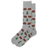 HOTSOX Men's Christmas Bears Crew Sock