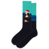 HOTSOX Men's Santa Mona Lisa Crew Sock