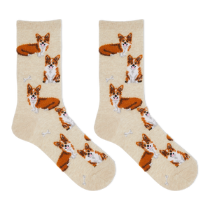 HOTSOX Women's Corgi Crew Socks