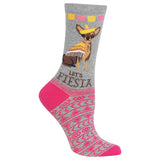 HOTSOX Women's Let's Fiesta Crew Socks
