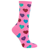 HOTSOX Women's Heart Candy Crew Socks