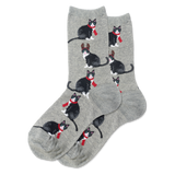 HOTSOX Women's Reindeer Cat Crew Socks