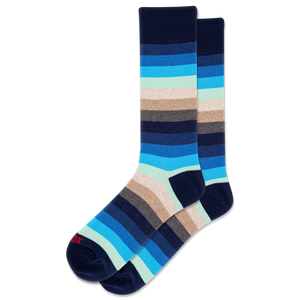 HOTSOX Men's Ombre Stripe Crew Socks