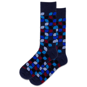 HOTSOX Men's Leafy Geo Crew Socks