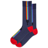 HOTSOX Men's Rainbow Brush Crew Socks