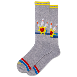 HOTSOX Men's Retro Bowling Crew Socks