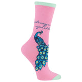HOTSOX Women's Peacock Crew Socks