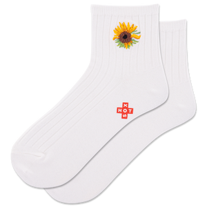 HOTSOX Women's Embroidered Sunflower Ankle Sock