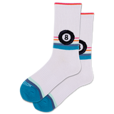 HOTSOX Women's Retro Eight Ball Crew Socks