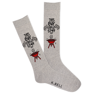 K.Bell Men's This Guy Grills Stuff Crew Sock