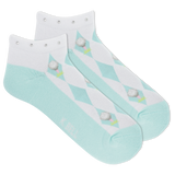 K.Bell Women's Golf Argyle Low Cut Socks