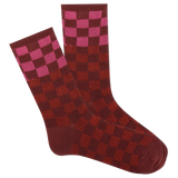 K.Bell Women's Soft & Dreamy™ Checker Pattern Crew Socks