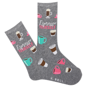 K.Bell Women's Espresso Yourself Crew Sock