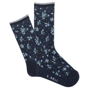 K.Bell Women's Ditsy Floral Crew Sock