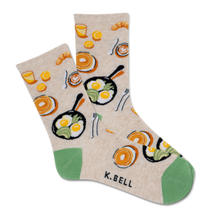 K.Bell Women's Breakfast In Bed Crew Sock