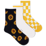 K.Bell Women's L.A. Sunflower Active Crew Sock