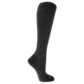 Black knee-high sock on a white background