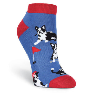 K.Bell Women's Golfing Dogs Ankle Socks