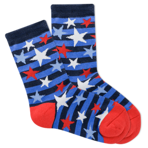 K.Bell Kid's American Made Stars & Stripes Crew Sock