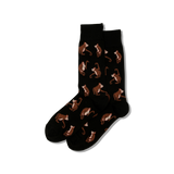 Black HOTSOX Men's Orangutans Crew Socks