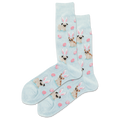 Mint Melange HOTSOX Men's Easter Dogs Crew Socks