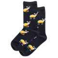 Black HOTSOX Kids' Taco Terrier Crew Sock