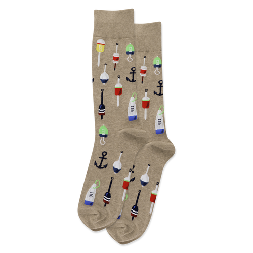 Hemp Heather HOTSOX Men's Buoy Crew Socks