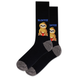 Black socks with sloth graphics and 'SLOFFEE' text on a white background thumbnail