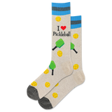 Socks with pickleball designs and text on a white background thumbnail