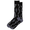 Black socks with gray pattern on a white background