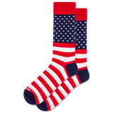 American flag patterned socks on a white background thumbnail